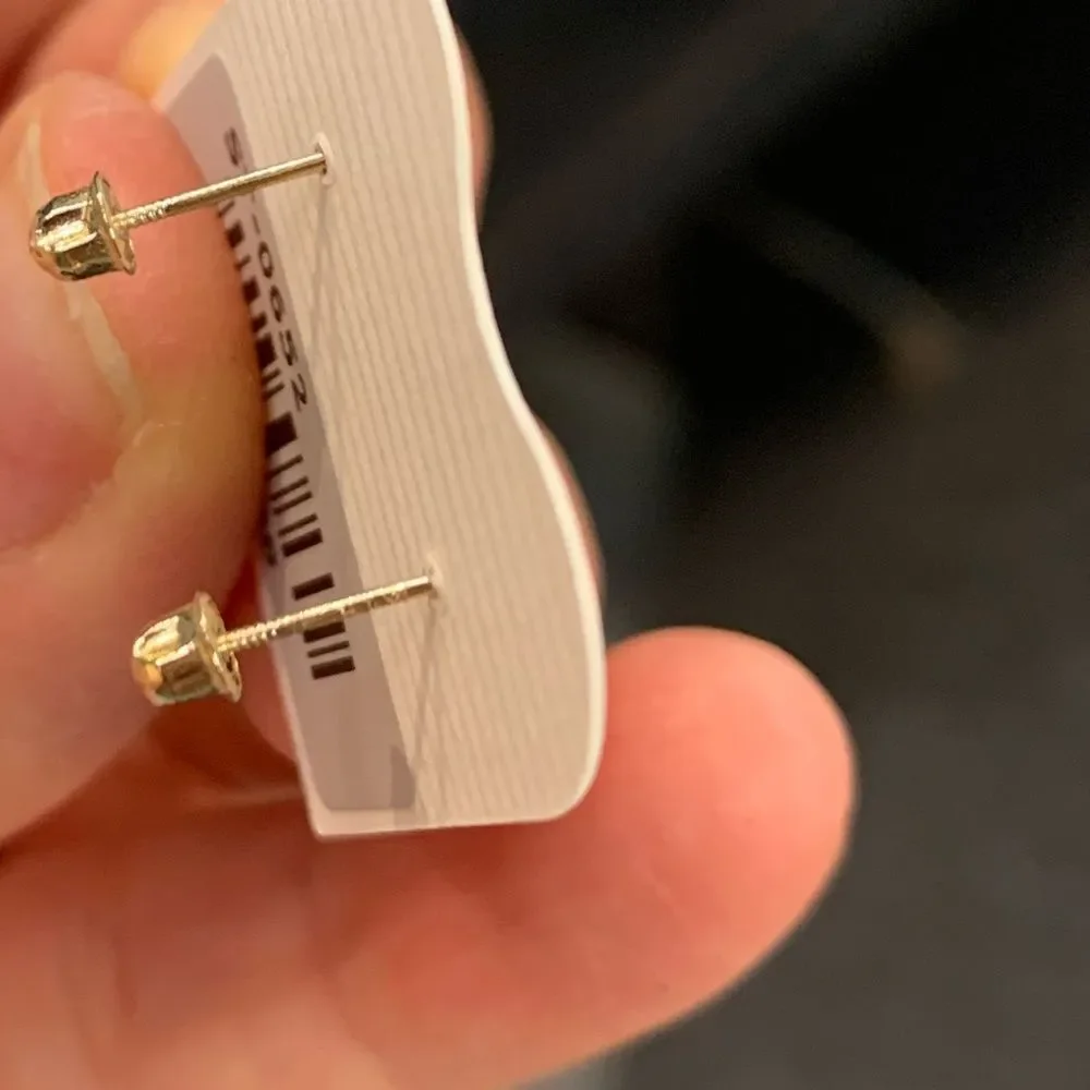 Tiny 14k Yellow Gold Cross Stud Earrings